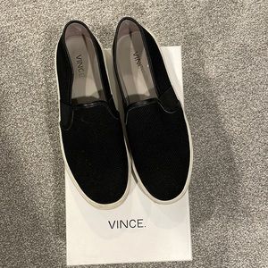 Vince black loafers